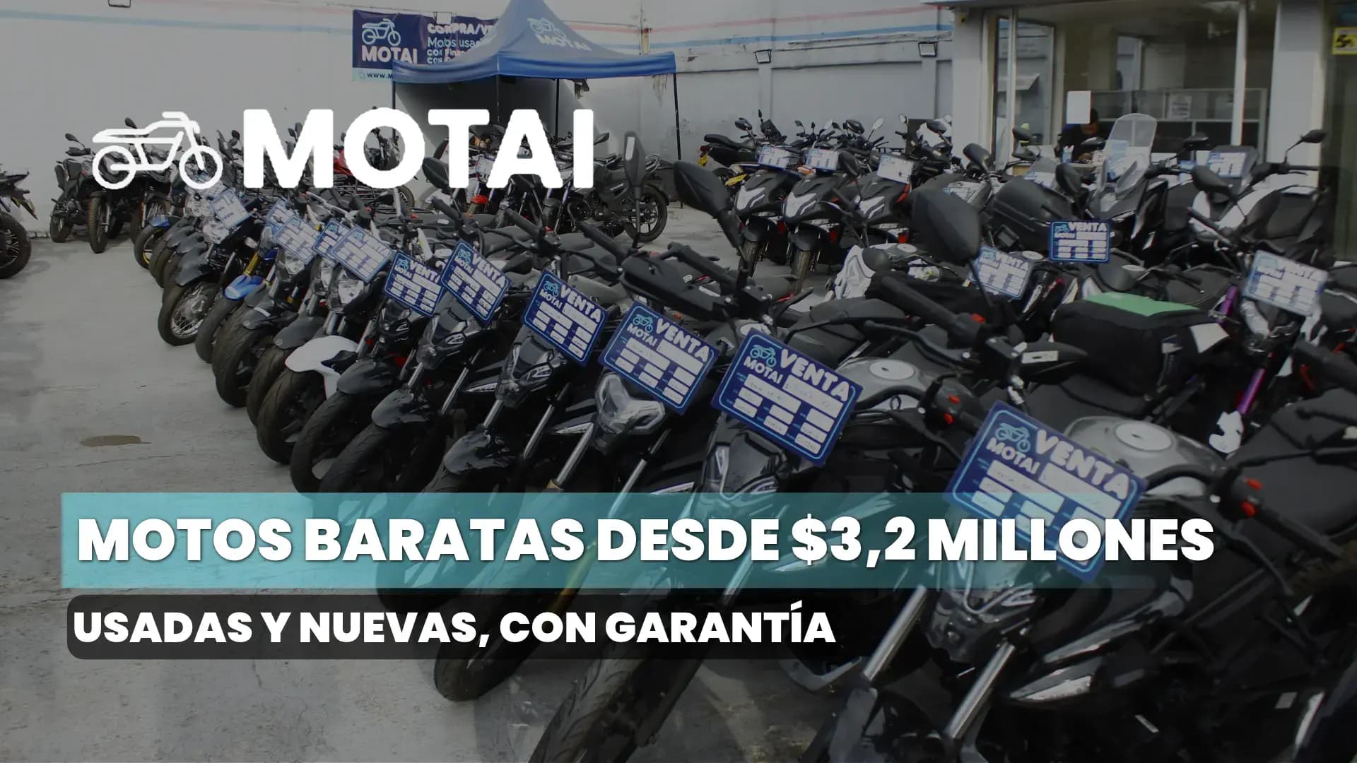 Motos baratas usadas y nuevas en una sede de Motai